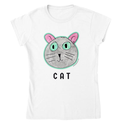 Luna Cat Classic Womens Crewneck T-shirt